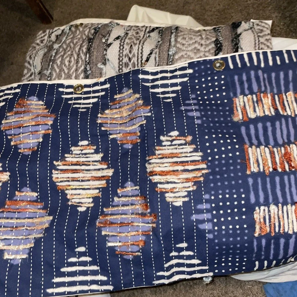 New Woven Pillow Covers Aztek Western Lot (2)‎ 20x20 & 14x26 Geometric